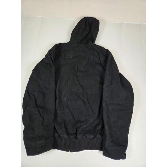 Carhartt Men Size XL Tall Black Thermal Lined Duck Canvas Active Jacket Hoodie - Picture 2 of 4